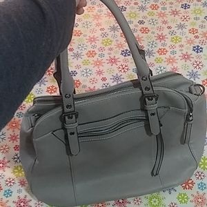 Large gray handbag